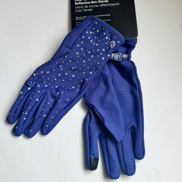 Lululemon NEW Run forItAll Reflective GlovesTech Water Repellent Fleece Stretch - Picture 11 of 16